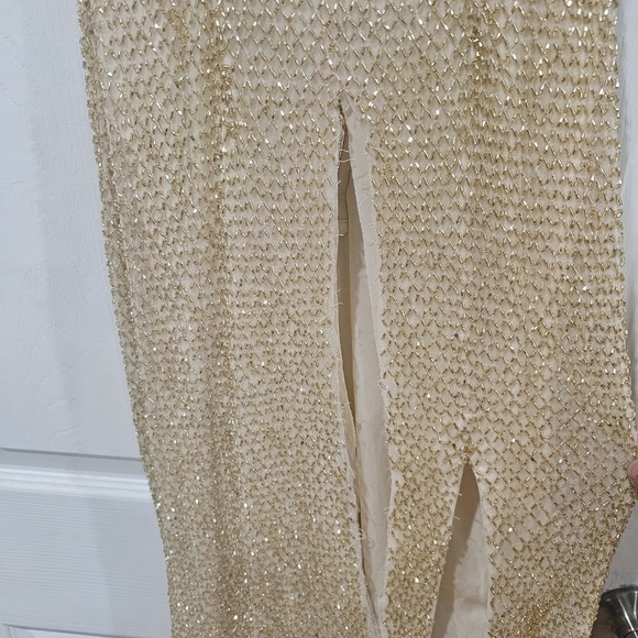 Mac Duggal Beaded Gold Gown - Picture 8 of 12